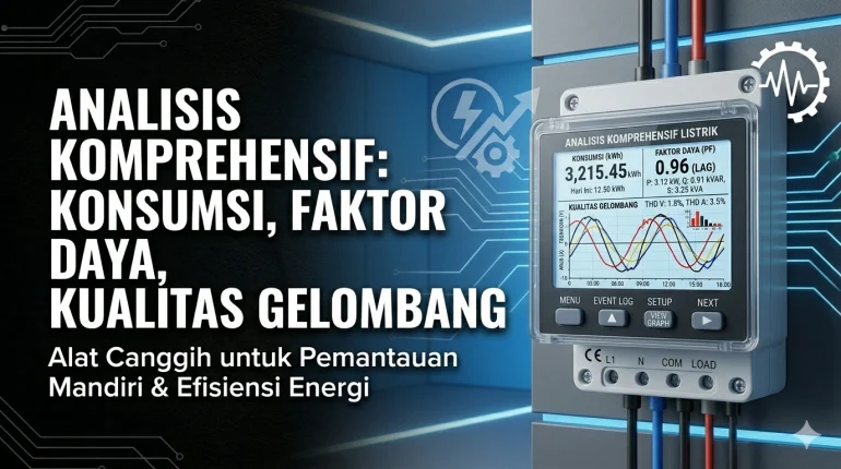 Alat menghitung konsumsi, faktor daya, dan kualitas gelombang.