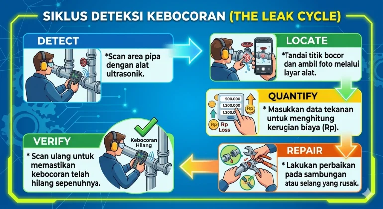Jual Leakage Detector Udara Kompresor & Gas | Deteksi Bocor Akurat