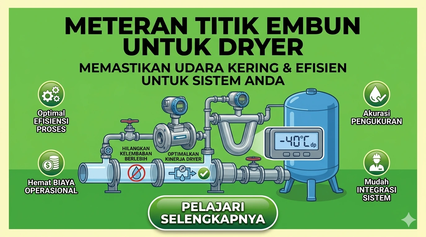 Jual Dew Point Meter Dryer Presisi | Monitor Kadar Air Kompresor
